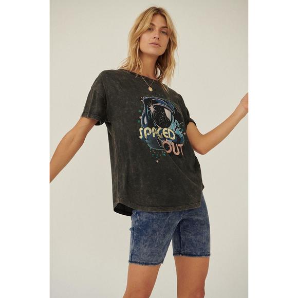 Rachell`s Boutique Tops - A Mineral Washed Graphic T-shirt